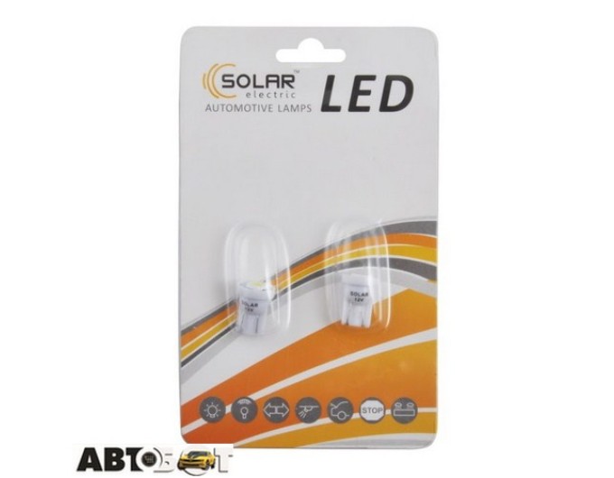 LED лампа SOLAR T10 W2.1x9.5d 12V 1SMD white LS245_B2 (2 шт.), ціна: 18 грн.