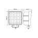 Фара світлодіодна Brevia Epistar white Flood 10-30V, 48W (16x3W), 3520Lm, 1шт, ціна: 595 грн.