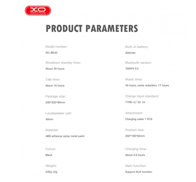 Беспроводные наушники XO BE40 Magic God черные, цена: 1 199 грн.