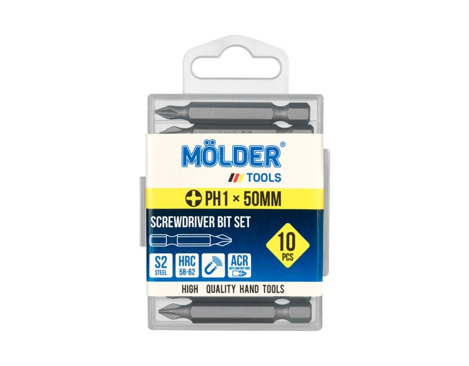 Набор бит Molder PH1x50мм 10шт, цена: 130 грн.