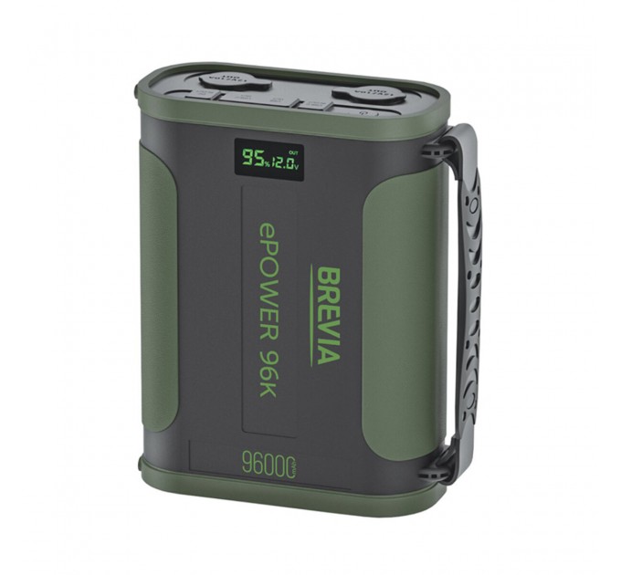 Повербанк (Power Bank) Brevia ePower 96000mAh 307.2Wh LiFePo4 чорно-зелений, ціна: 8 699 грн.