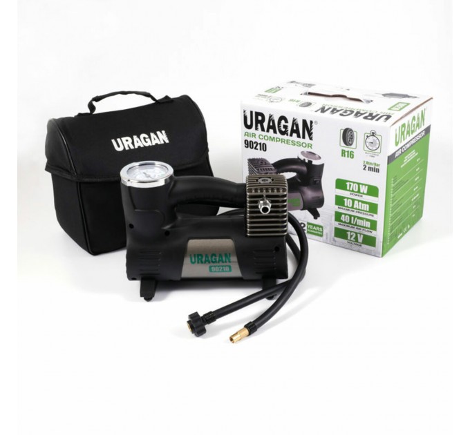 Компресор автомобільний Uragan 10Атм 40л/хв 170Вт, ціна: 1 417 грн.