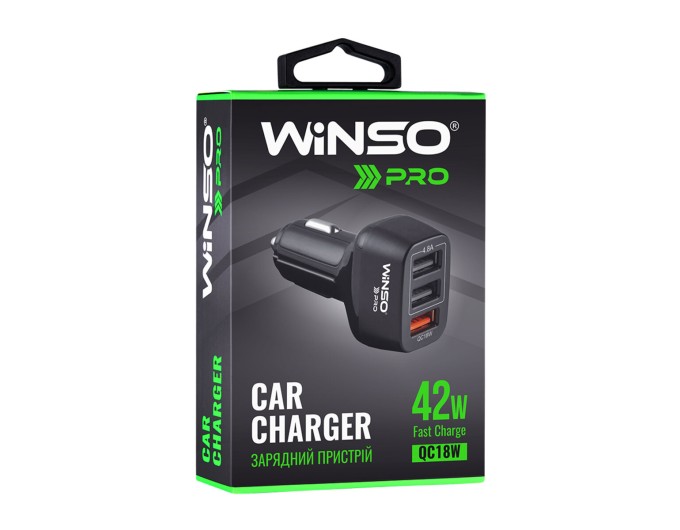 Автомобільний зарядний пристрій Winso Pro 42W 3xUSB-A, ціна: 310 грн.