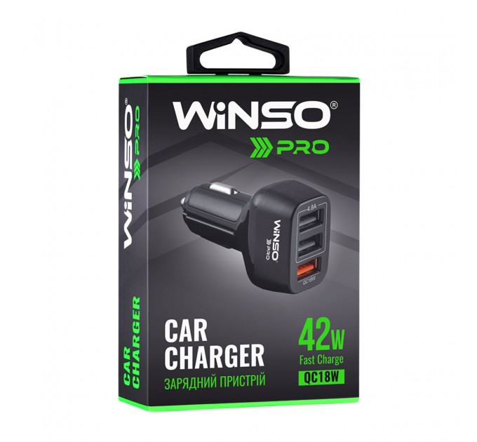 Автомобильное зарядное устройство Winso Pro 42W 3xUSB-A, цена: 307 грн.