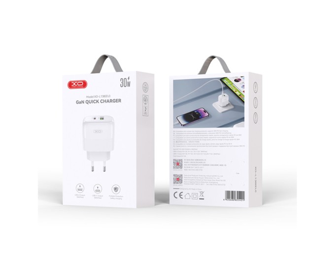 Сетевое зарядное устройство XO L138 PD30W/QC18W 1USB-A+1USB-C белый, цена: 329 грн.