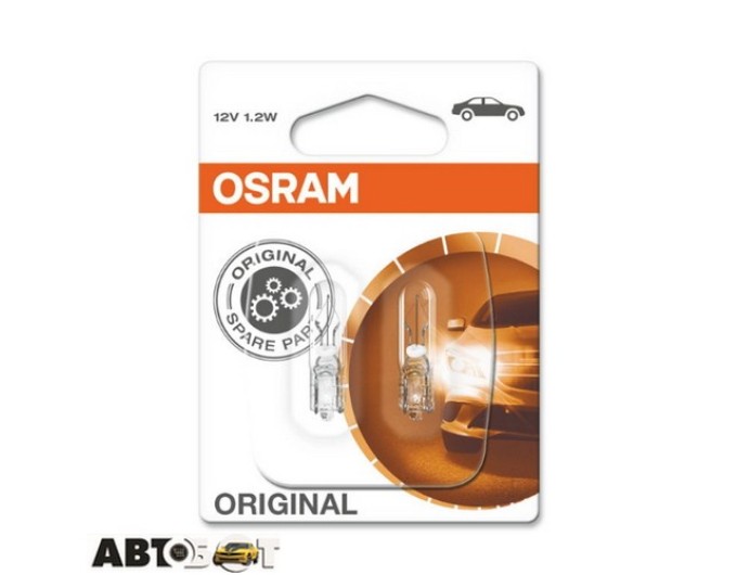 Лампа накаливания Osram Original W1.2W 12V 2721-02B (2 шт.), цена: 75 грн.