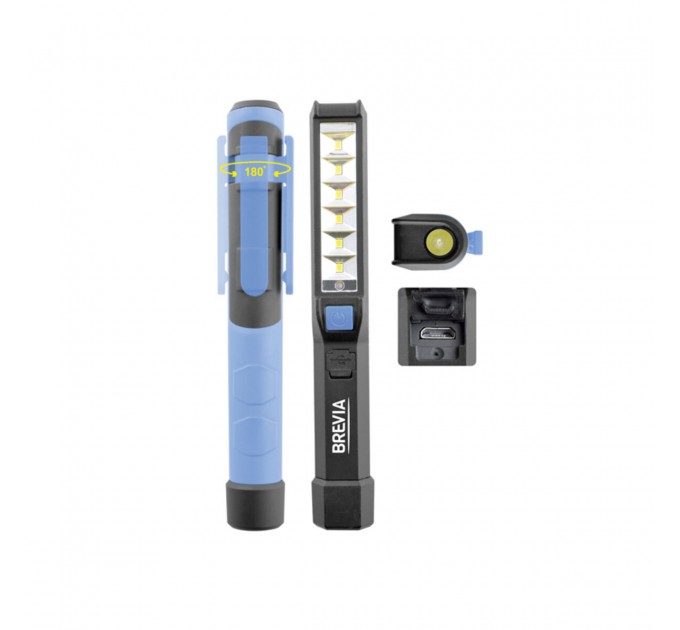 Ліхтар інспекційний Brevia LED Pen Light 6SMD+1W LED 150lm 900mAh microUSB, ціна: 385 грн.