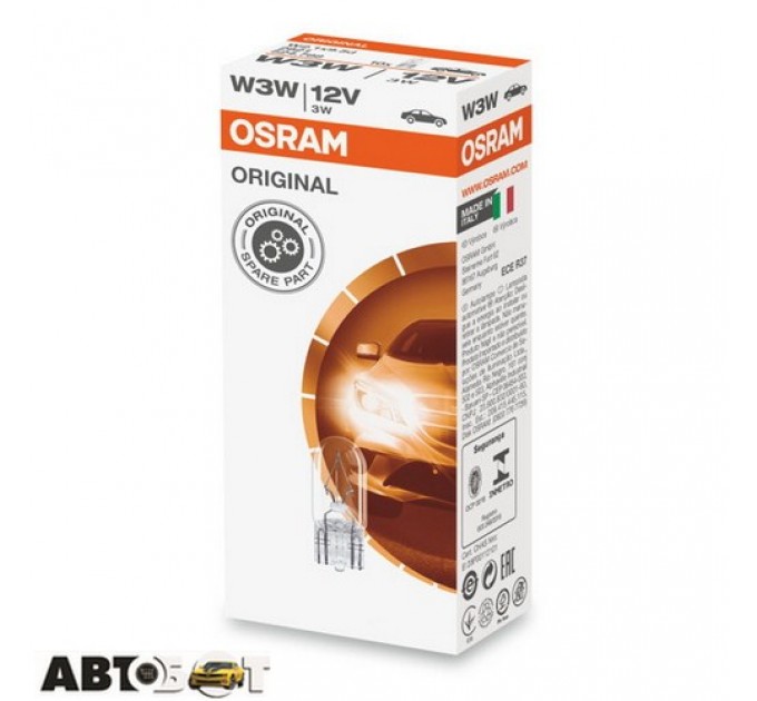 Лампа розжарювання Osram Original W3W 12V 2821-UNV (1 шт.), ціна: 26 грн.