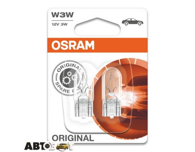 Лампа накаливания Osram Original W3W 12V 2821-02B (2 шт.), цена: 75 грн.