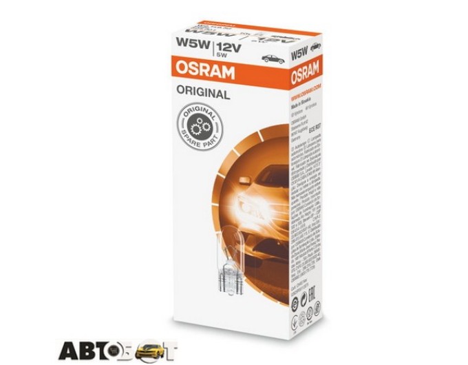 Лампа розжарювання Osram Original W5W 12V 2825-UNV (1 шт.), ціна: 28 грн.