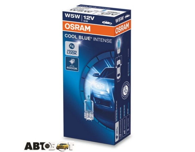 Лампа накаливания Osram Cool Blue Intense W5W 12V 5W 2825HCBI-UNV (1 шт.), цена: 128 грн.