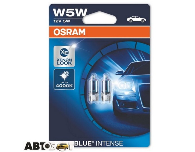 Лампа розжарювання Osram Cool Blue Intense W5W 12V 5W 2825HCBI-02B (2 шт.), ціна: 331 грн.