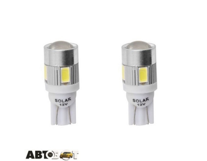 LED лампа SOLAR T10 W2.1x9.5d 12V 6SMD white LS285_B2 (2 шт.), ціна: 82 грн.
