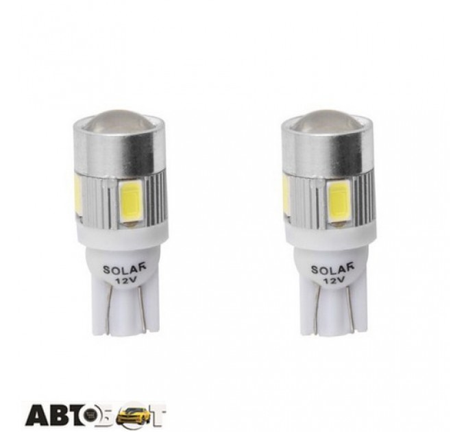  LED лампа SOLAR T10 W2.1x9.5d 12V 6SMD white LS285_B2 (2 шт.)