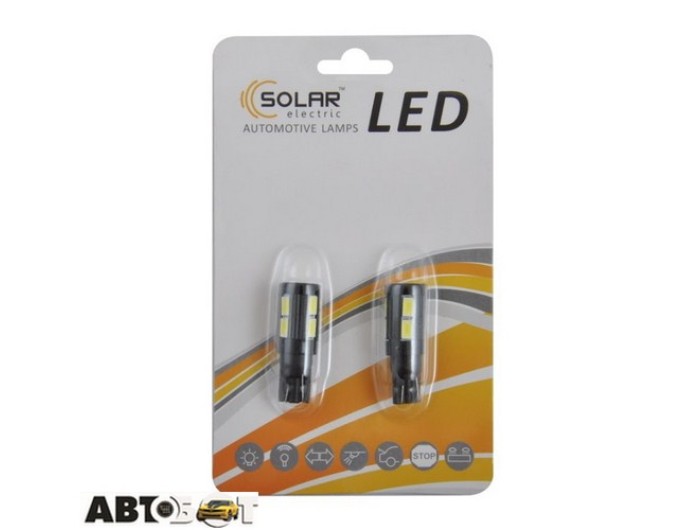 LED лампа SOLAR T10 W2.1x9.5d 12V 6SMD white LS286_B2 (2 шт.), ціна: 69 грн.