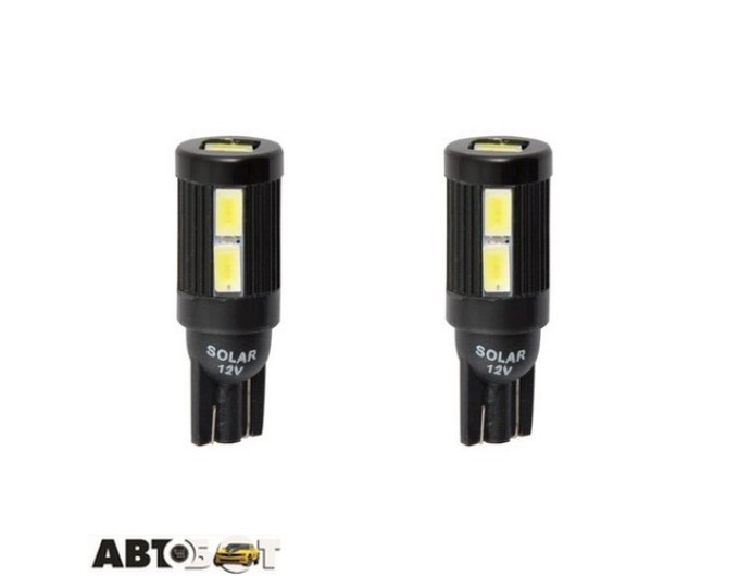 LED лампа SOLAR T10 W2.1x9.5d 12V 10SMD white LS287_B2 (2 шт.), ціна: 109 грн.