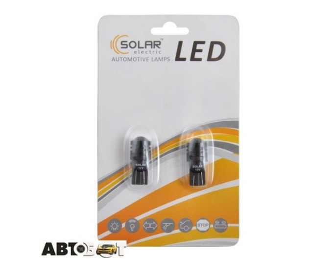 LED лампа SOLAR T10 W2.1x9.5d 12V 0.5W 1SMD white LS289_B2 (2 шт.), ціна: 74 грн.