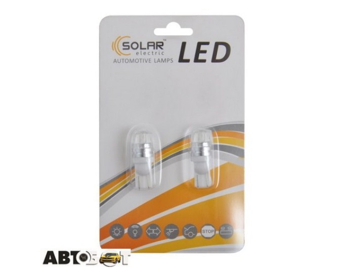 LED лампа SOLAR T10 W2.1x9.5d 12V 2SMD white LS290_B2 (2 шт.), ціна: 52 грн.