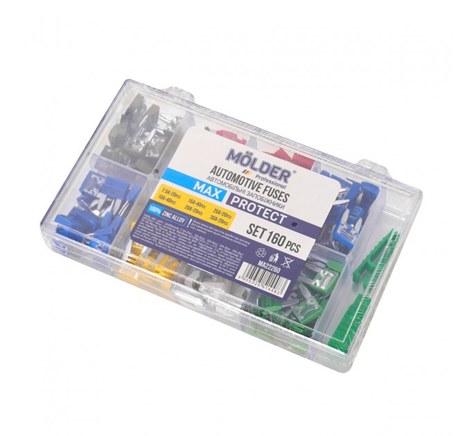 Набір запобіжників Molder "міні" MIX 160шт, ціна: 442 грн.