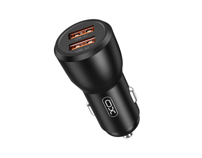 Автомобильное зарядное устройство XO CC55 QC18W+USB12W + Type-C кабель черный, цена: 199 грн.
