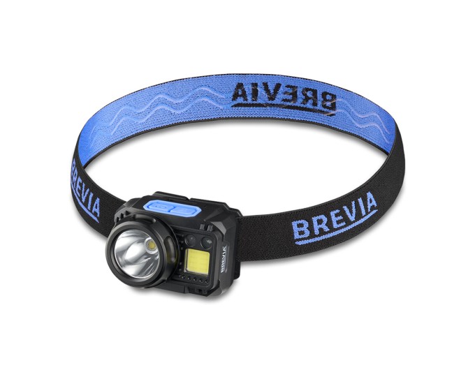 Фонарь налобный Brevia 500Lm, 3W CREE XPG+COB, 1200mAh/3xAAA, с сенсором белый/красный, цена: 999 грн.