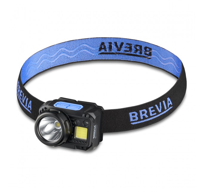 Фонарь налобный Brevia 500Lm, 3W CREE XPG+COB, 1200mAh/3xAAA, с сенсором белый/красный, цена: 999 грн.
