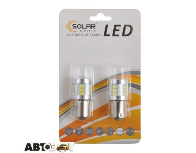 LED лампа SOLAR S25 BA15s 12-24V 120lm 18SMD white LS295_B2 (2 шт.), ціна: 187 грн.