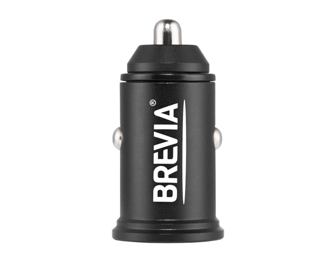 Автомобильное зарядное устройство Brevia ePower DualMetal 48W 1xUSB-C+1xUSB-A, черный, цена: 327 грн.