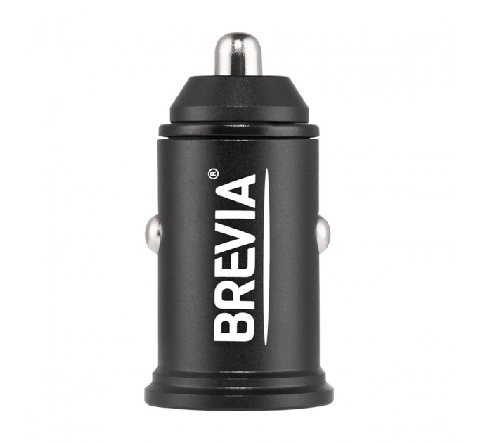 Автомобильное зарядное устройство Brevia ePower DualMetal 48W 1xUSB-C+1xUSB-A, черный, цена: 319 грн.