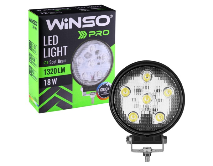 Фара світлодіодна Winso Pro Epistar точковий 10-30V, 18W (6x3W), 1шт, ціна: 370 грн.