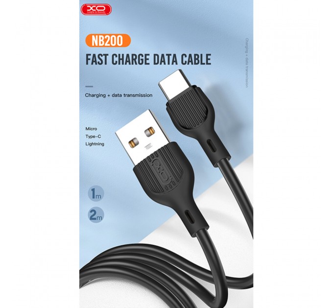 Кабель XO USB to Type-C 2,1А 1м белый, цена: 39 грн.