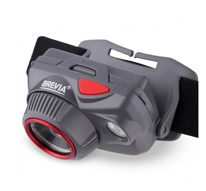 Фонарь налобный Brevia 580Lm, Focus Control, 3xAAA, IP64 белый/красный, цена: 1 499 грн.