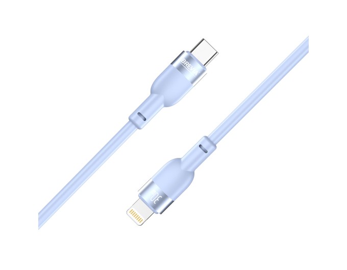 Кабель Brevia Type-C to Lightning 30W 1,2м, синій ZIP, ціна: 204 грн.