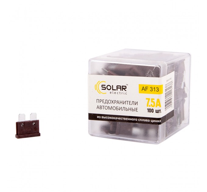 Набор предохранителей Solar "стандарт", цинковый сплав 7,5А, 100шт, цена: 170 грн.