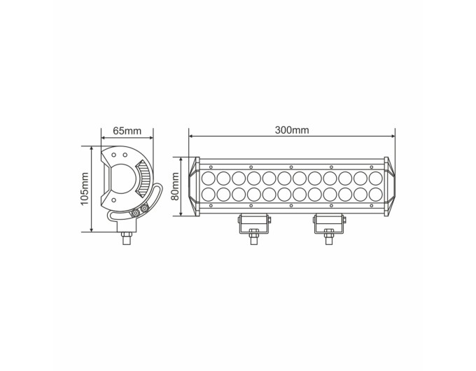 Фара светодиодная Brevia Cree Combo 10-30V, 72W (24x3W), 6000Lm, 1шт, цена: 1 206 грн.