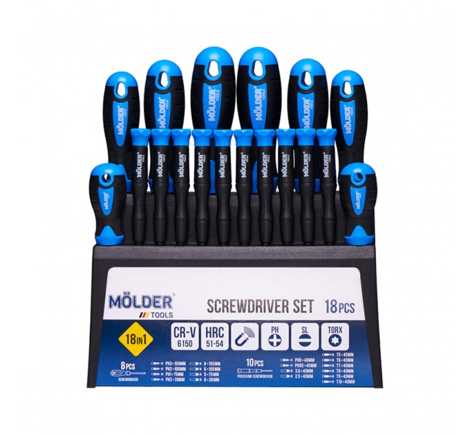 Набор отверток Molder 18шт, цена: 711 грн.