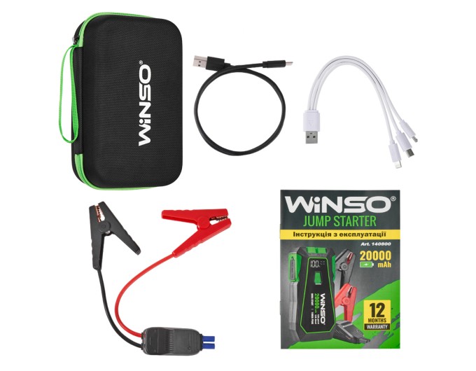 Пусковое устройство Winso Jump Starter 800/1600A 20000mAh со Smart-клеммами, цена: 4 152 грн.