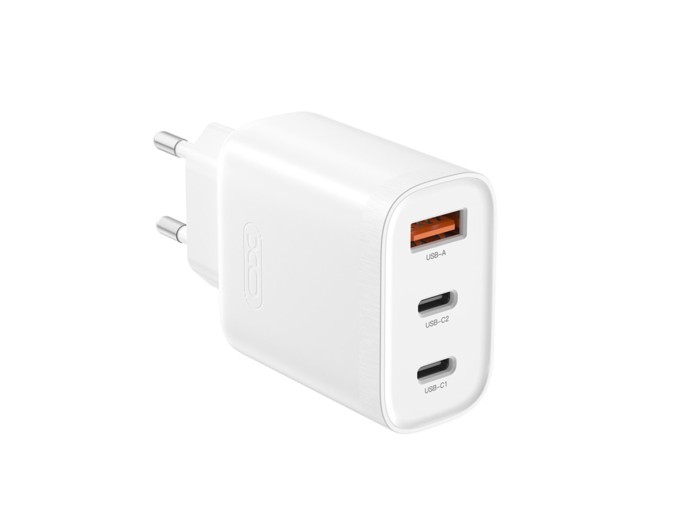 Сетевое зарядное устройство XO L117 PD45W/QC18W 2USB-C+1USB-A белый, цена: 599 грн.