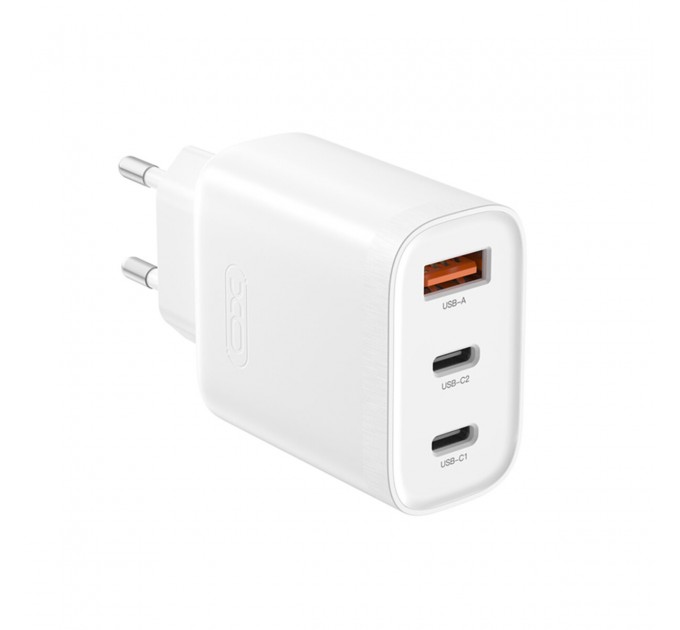 Сетевое зарядное устройство XO L117 PD45W/QC18W 2USB-C+1USB-A белый, цена: 499 грн.