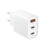 Сетевое зарядное устройство XO L117 PD45W/QC18W 2USB-C+1USB-A белый, цена: 499 грн.