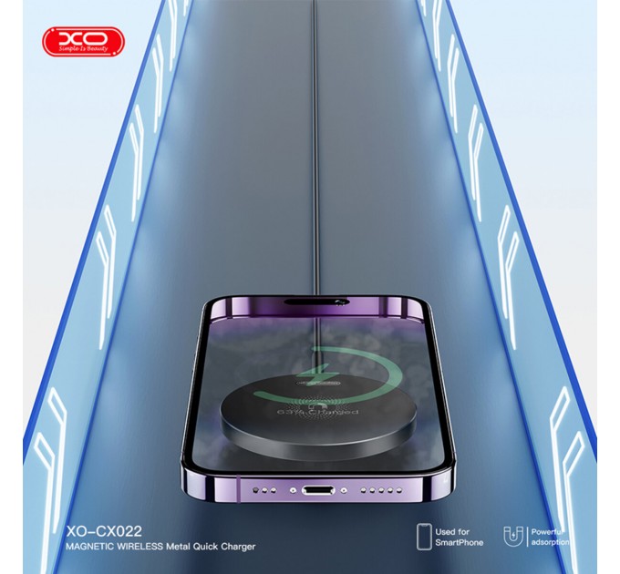 Беспроводное зарядное устройство для XO CX022 Magnetic Wireless Charger Type-C черный, цена: 369 грн.