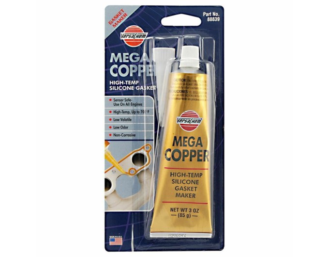 Герметик Versachem Mega Copper Silicone високотемпературний 85г, ціна: 277 грн.