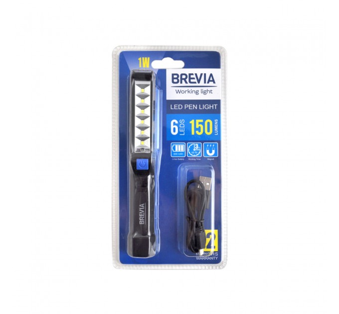 Фонарь инспекционный Brevia LED Pen Light 6SMD+1W LED 150lm 900mAh microUSB, цена: 442 грн.