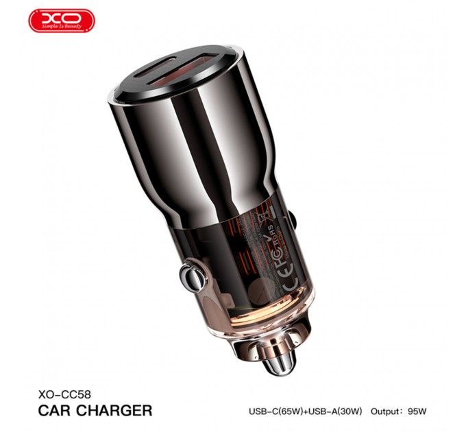 Автомобильное зарядное устройство XO CC58 95W коричневый, цена: 439 грн.