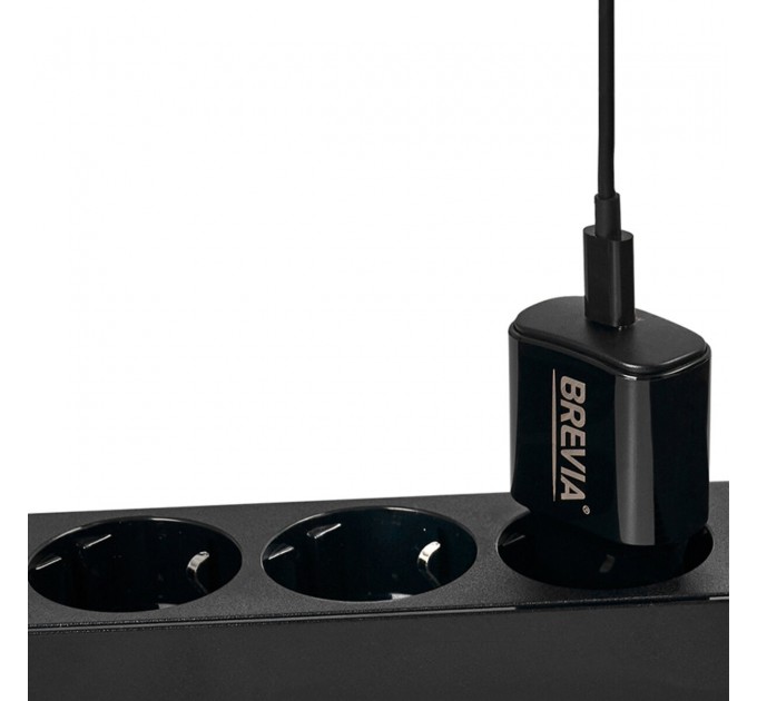 Сетевое зарядное устройство Brevia ePower PD20W USB-C черный, цена: 366 грн.