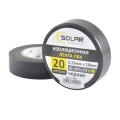 Лента изоляционная ПВХ Solar 20м, 0.13x19мм, черная, цена: 32 грн.