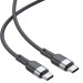 Кабель Brevia Type-C to Type-C 60W 1,2м, черный ZIP, цена: 150 грн.