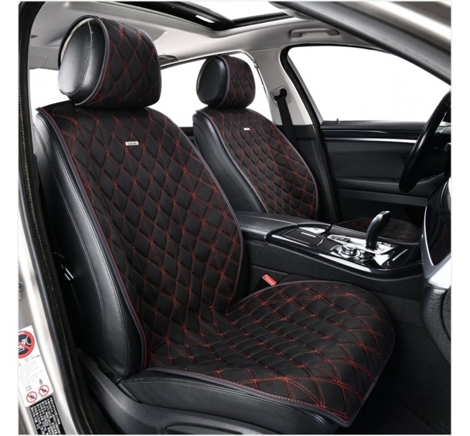 Комплект преміум накидок для сидінь CarLife Nitro, black-red, ціна: 4 734 грн.