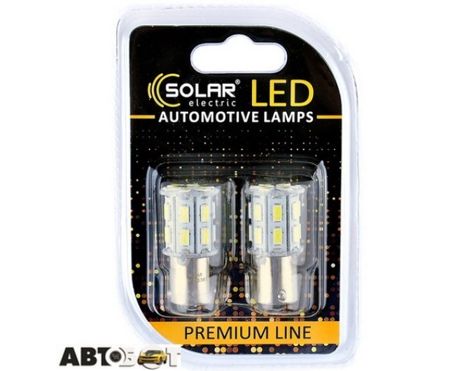 LED лампа SOLAR S25 BA15s 12V 20SMD 5730 white SL1387 (2 шт.), ціна: 151 грн.