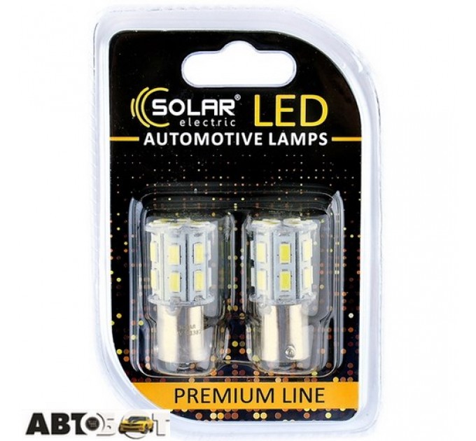 LED лампа SOLAR S25 BA15s 12V 20SMD 5730 white SL1387 (2 шт.), ціна: 131 грн.